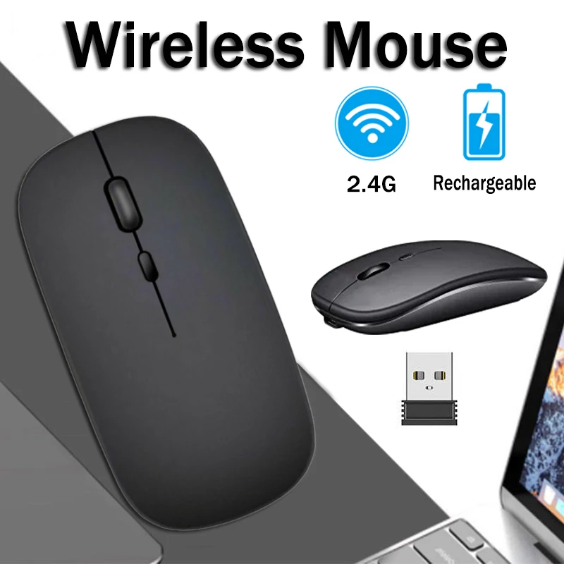 Rechargeable Wireless Mouse 2.4G Mouse Mini USB Gaming Mouse Computer Silent Optical Mice Ergonomic Mouse for Laptop PC Macbook