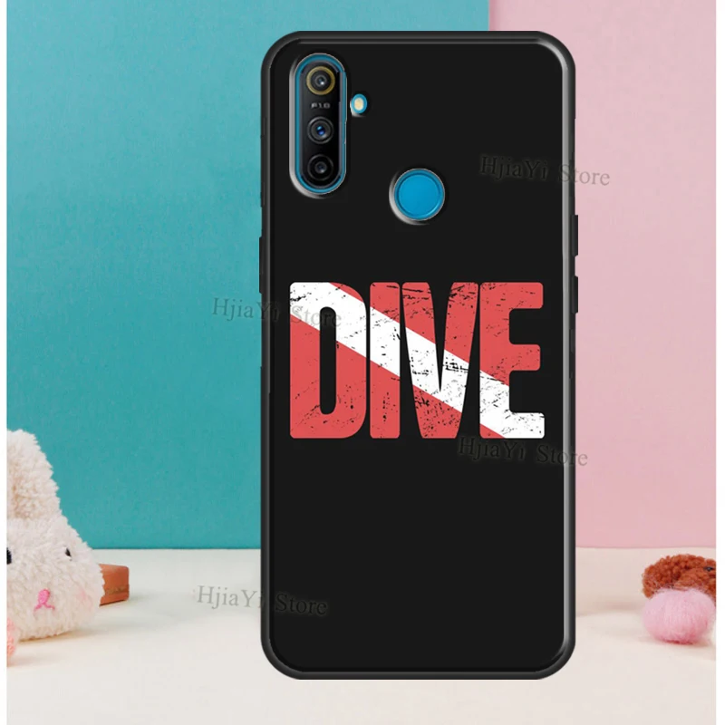 Dive Scuba Diver Shark Diving Soft For OnePlus 8T 7T Nord 7 8 Pro Case For OPPO Realme GT 6 7 X2 X7 Pro XT C15 C11 C3 Cover