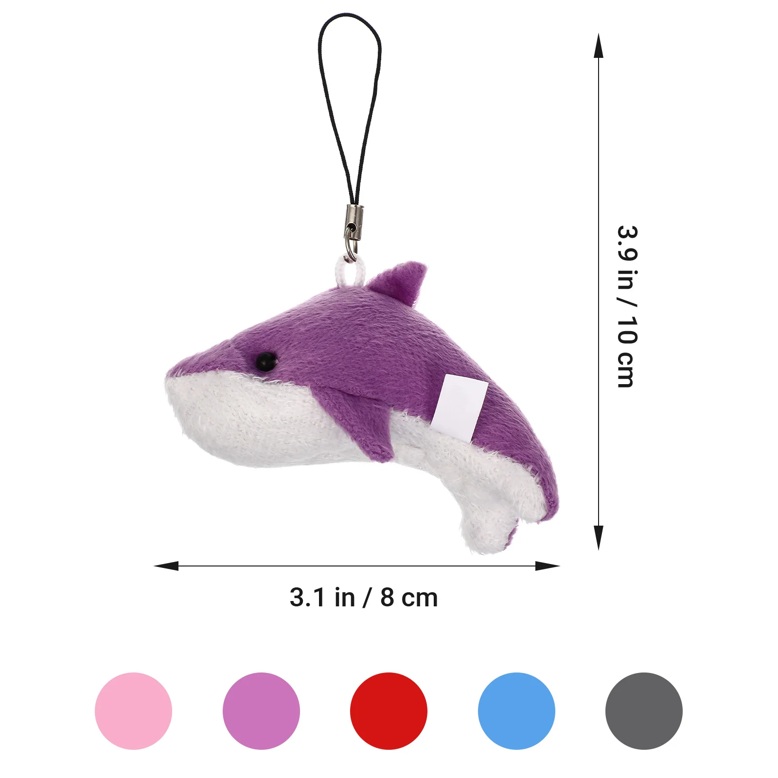 5pcs Plush Little Dolphin Pendant Plush Small Dolphin Decor Pendant for Key Bag Phone (Assorted Color)