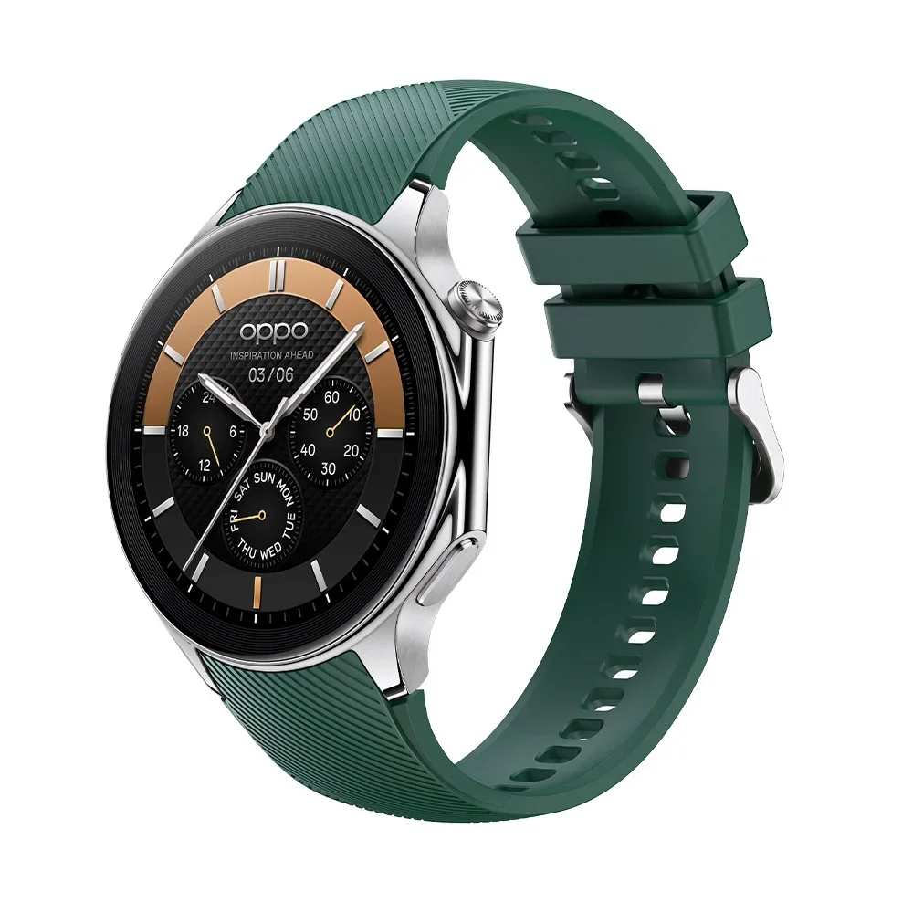 Silicone Strap Suitable for OPPO Watch X , NO Gaps Circular interface Replacement Watch for OPPO X Smartwatch