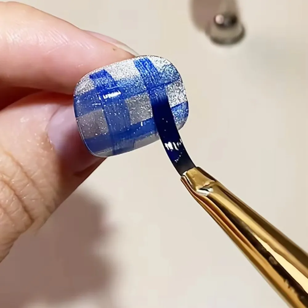 Professional DIY Nail Art Nail Art Brush Tartan Lines Brush Tip Drawing Painting Brush Ultra Fine Carving Dotting Pen