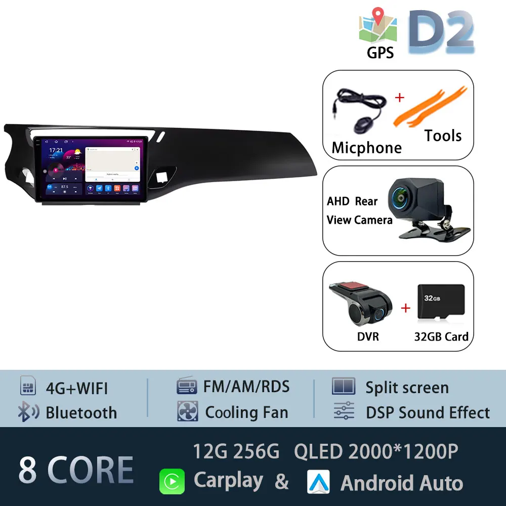 Android 15 Autoradio Voor Citroen C3 DS3 2010-2016 5G WIFI Head Unit Navigatie Autoradio DSP BT Draadloze Carplay Auto 4G