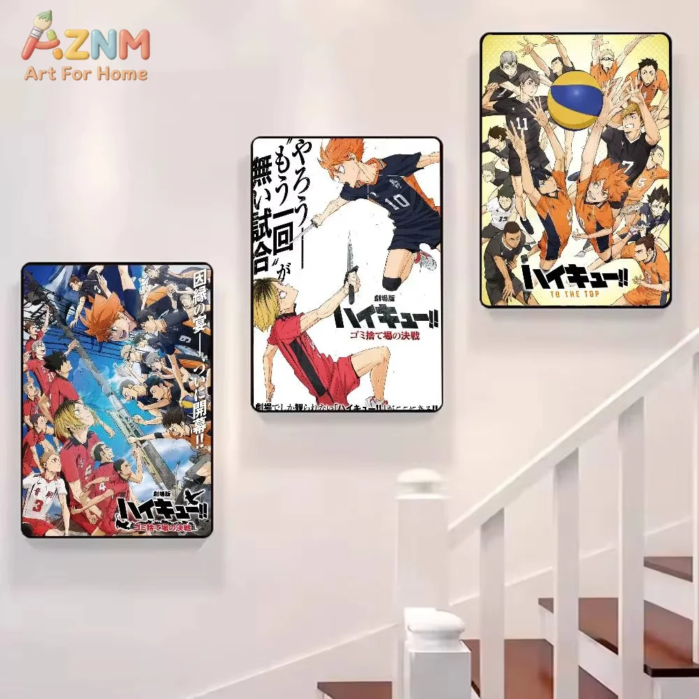 1PC ， H-Haikyuu Hot Anime Poster art wall home living room bedroom bar aesthetic decoration - view 4