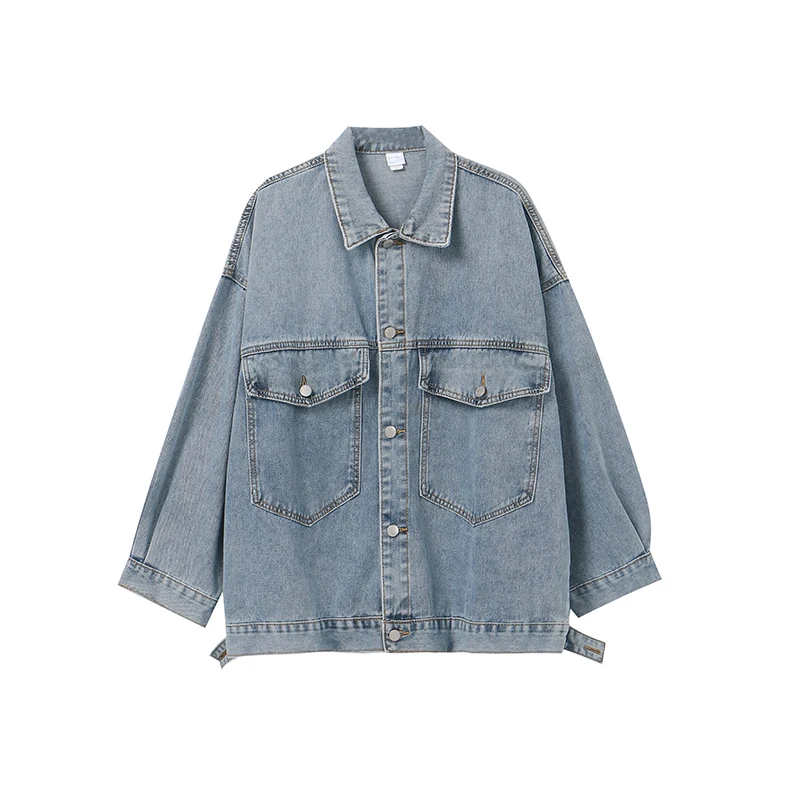 Denim Jackets Women Trendy Korean Style OL All-match Long Sleeve Washed Students Single Breasted Leisure Tops Autumn New Loose