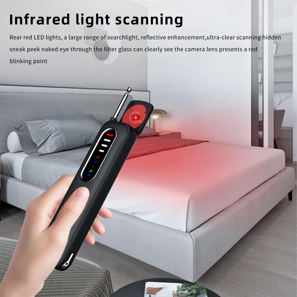 Hidden Camera Detection, RF Signal Bug GPS Tracker Detector, Infrared Camera Finder Anti-Eavesdropping Device,Hacking Gadgets