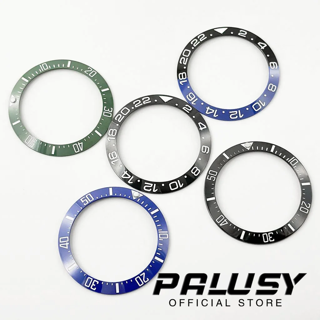 40Mm * 31.6Mm Glooiende Zee Grote Diepe Hommage Keramische Ring Invoegen Duikhorloge Vervangende Mannen Diverse Horloge Accessoires Onderdelen