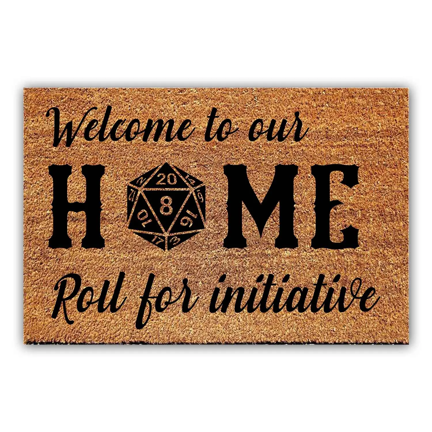 Funny Coir Doormat Welcome to Our Home Roll for Initiative Welcome Front Porch Decor Doormat For The Entrance Way Personalized