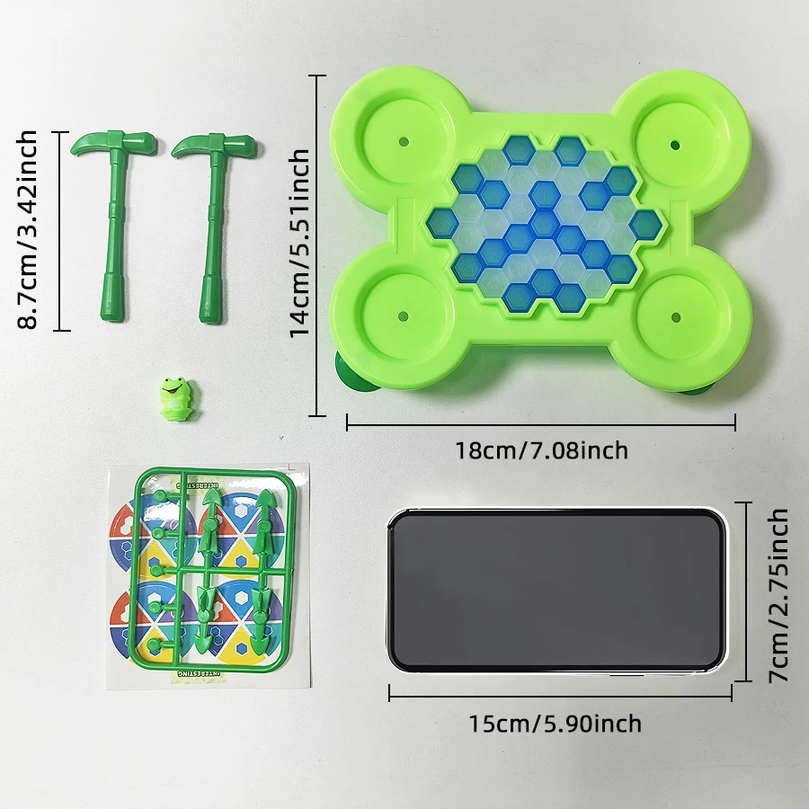Ice breaking game to save frogs, desktop family game, frog hitting bricks, chessboard puzzle game, boys and girls gifts