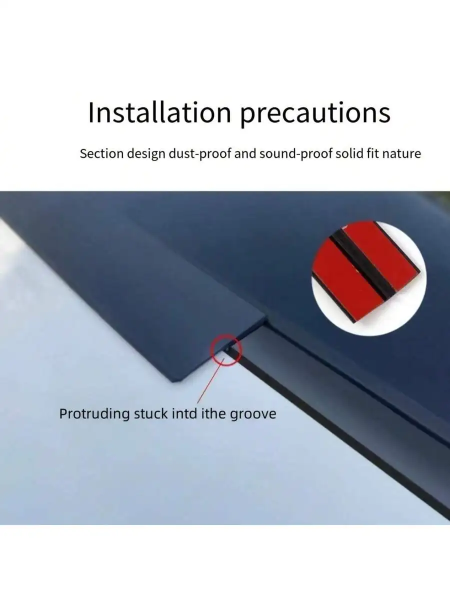 1pc/2pcs Universal Car Roof Seal Strip, Length 200cm/78.74 Inches, Suitable For Windshield, Rubber Material, Waterproof And