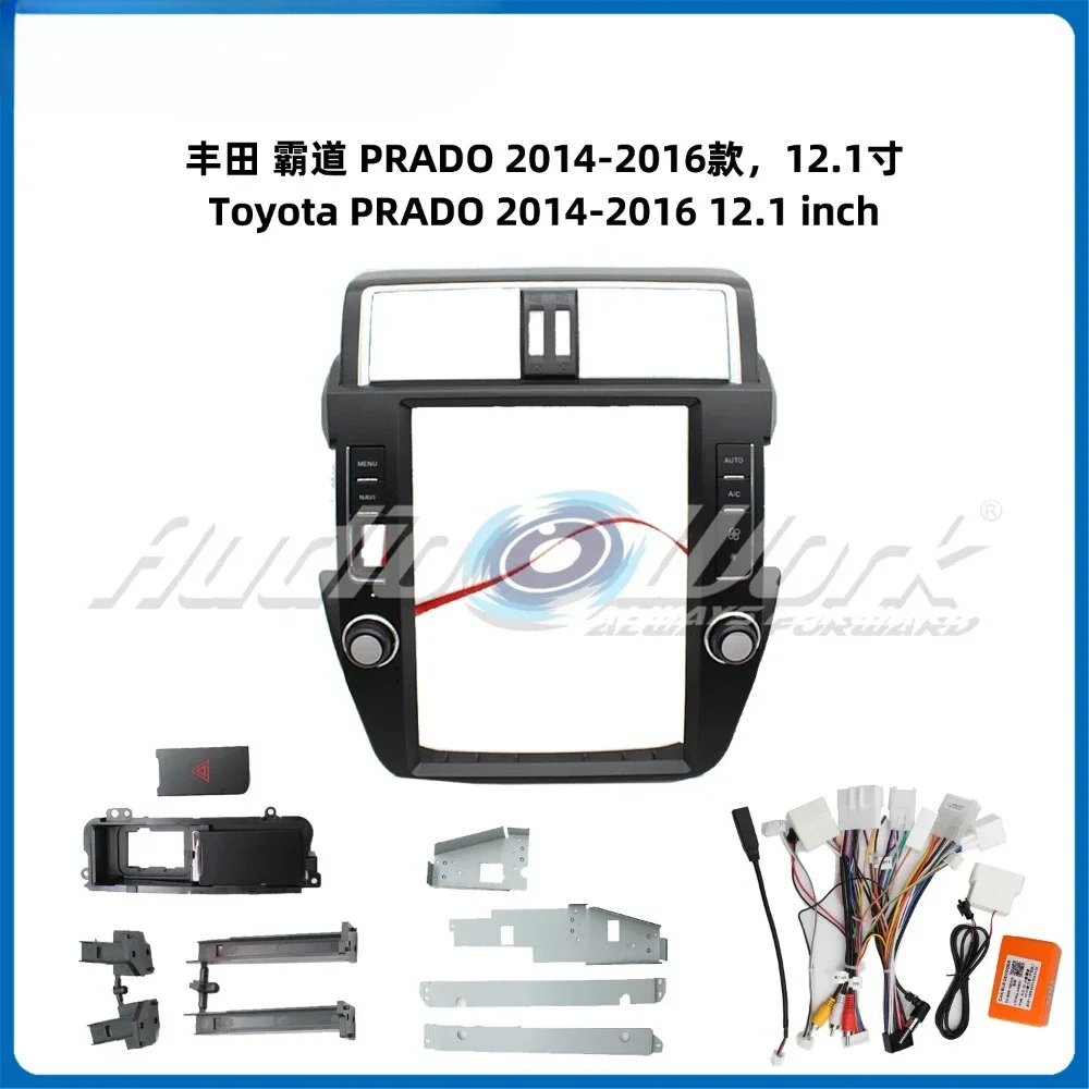 

12,1-дюймовый для TOYOTA PRADO FRAME 2014-2016 гг., автомобильный радиоприемник, стерео GPS MP5, Android-плеер, 2 Din, панель Fascias, крышка рамы приборной панели