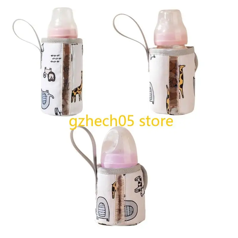 

D55E Feeding Bottle Warm Cover with Lanyard Toddler Milk Bottle Protector Warm Keeping Cover Baby Bottle Insulator Sleeve