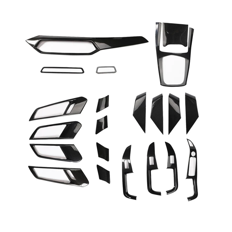 For BMW X5 G05 2019 2020 2021 2022 Plastic Carbon Fiber Style Decoration Accessories Interior Gear Shift Door Trims Stickers