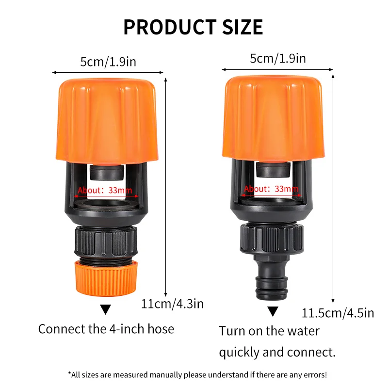 Universal Faucet Hose Connector Kitchen Quick Coupling Garden Watering Irrigation Reusable Water Pipe Adapter Connecting Pieces