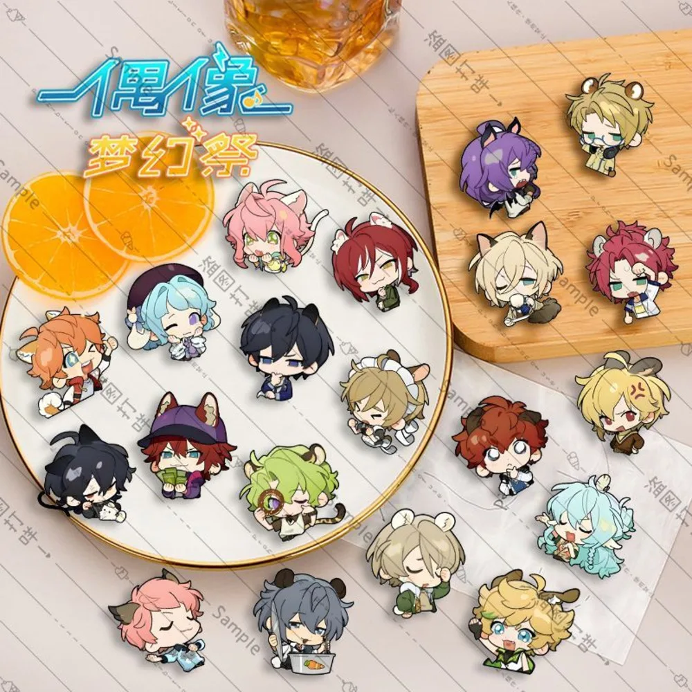 20PCS Anime Ensemble Stars Sakuma Rei Badge Brooch Pin Tsukinaga Leo Clothes Backpack Decoration Lapel Personalized Chest Tag