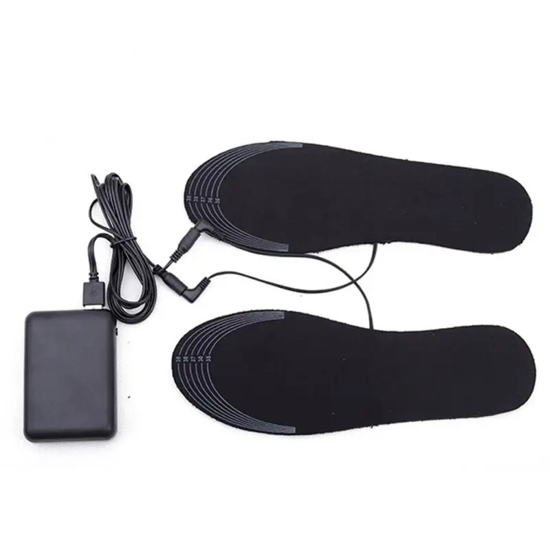 Rechargeable Electric Heated Insoles Adjustable Size Sock Pad Washable Heating Insoles Heating Foot Warmer for Hiking