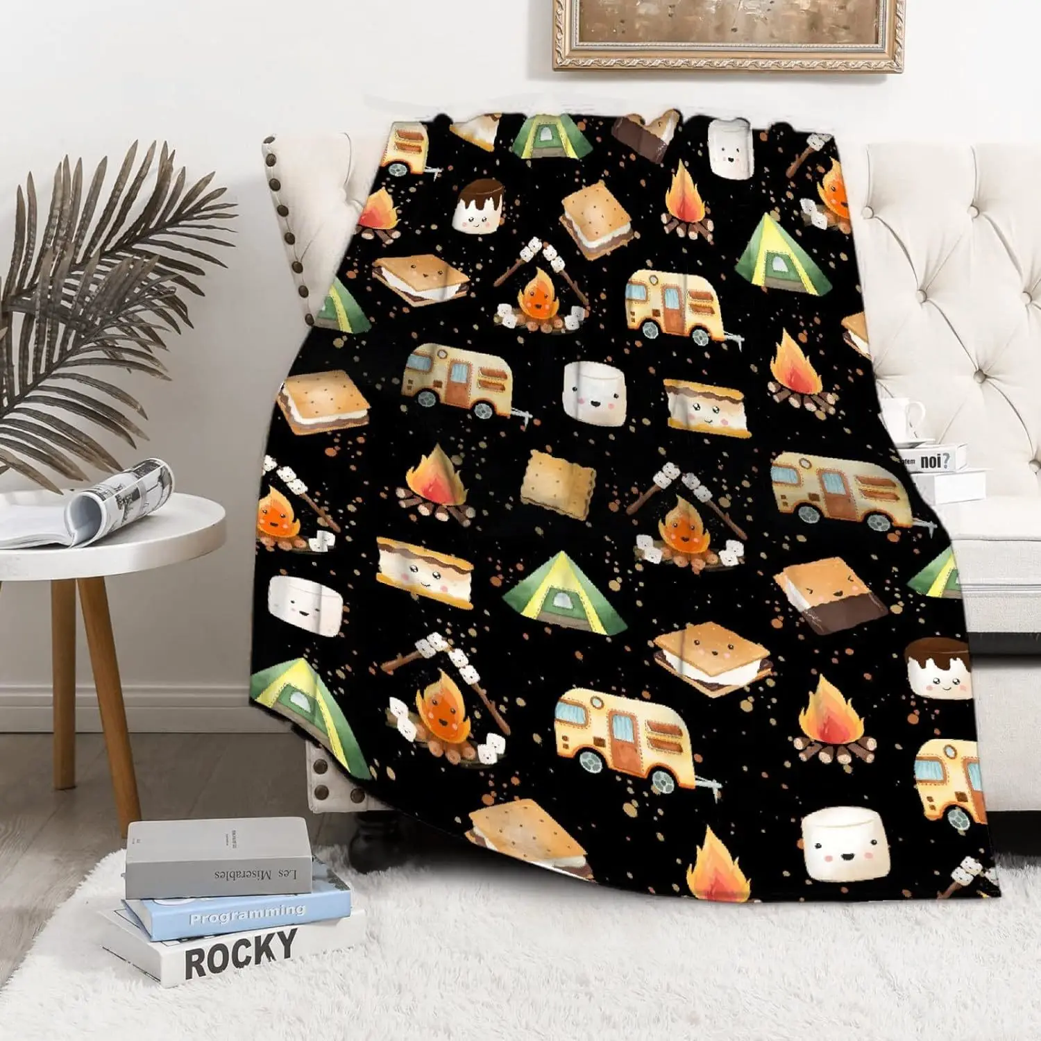 Cute Food Blanket | Super Soft Cotton Candy Biscuit Blanket Cotton Candy Gift Warm and Comfortable Flower Candy Blanket