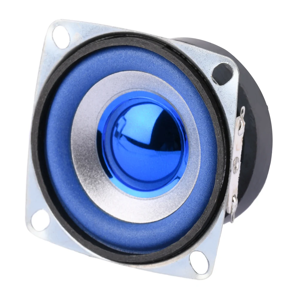 Altavoz pequeño de frecuencia completa azul, 2 pulgadas, 5W, 4 ohm, 52mm, cuadrado, 5W, 4 ohm