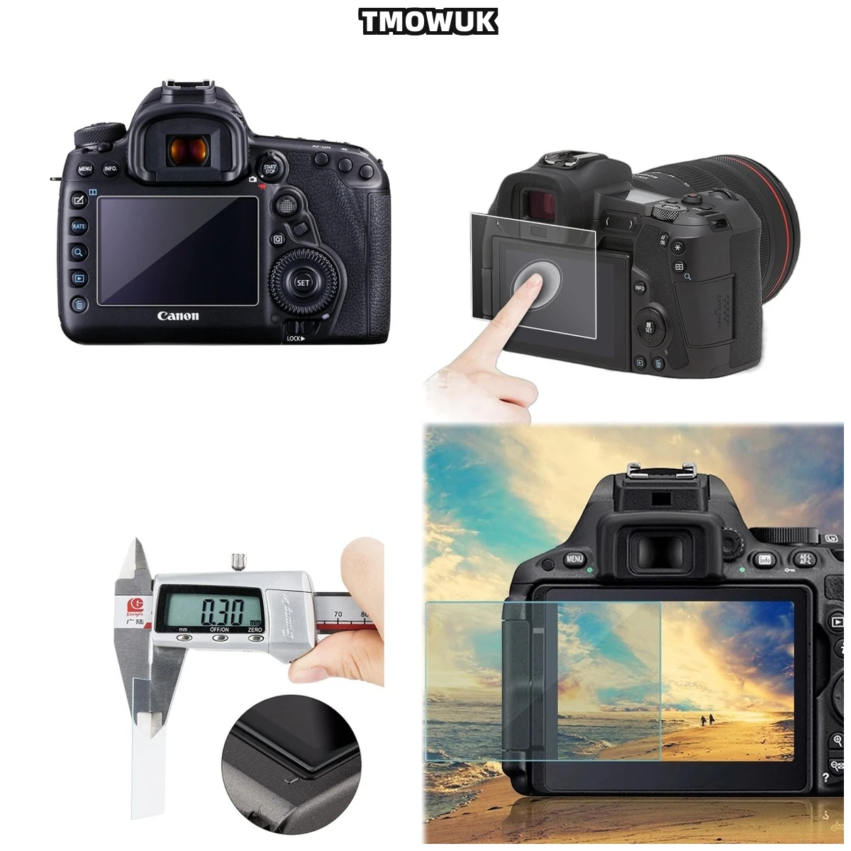 

For Canon 5DIII 5DIV 5DS 5DR 1DX Tempered Glass LCD Screen Protector 9H Hardness HD Clear Anti-Scratch Camera Film Guard