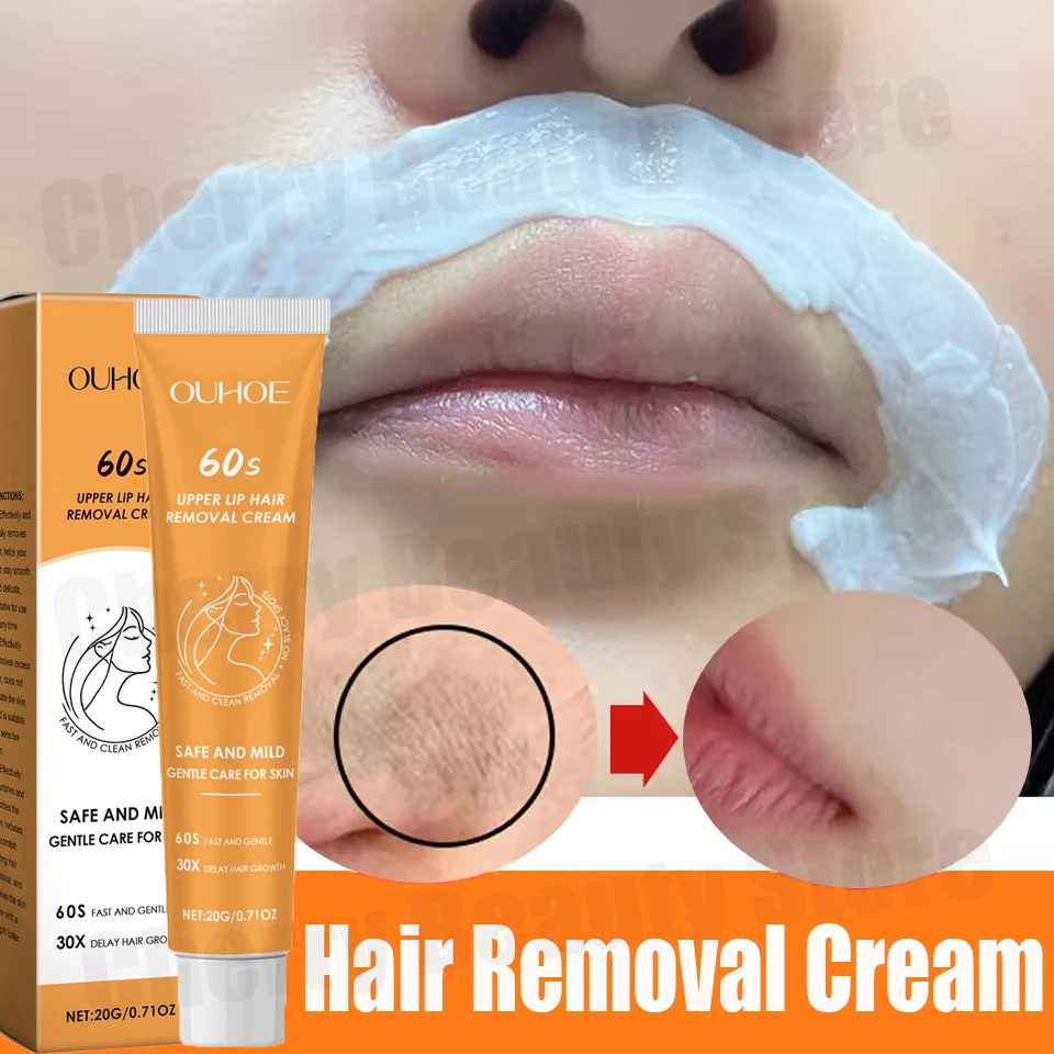 Painless Hair Removal Creams Fast Gentle Removal Skin Care Whitening Clear Lip Hair Underarm Depilation Cream Women Men Beauty