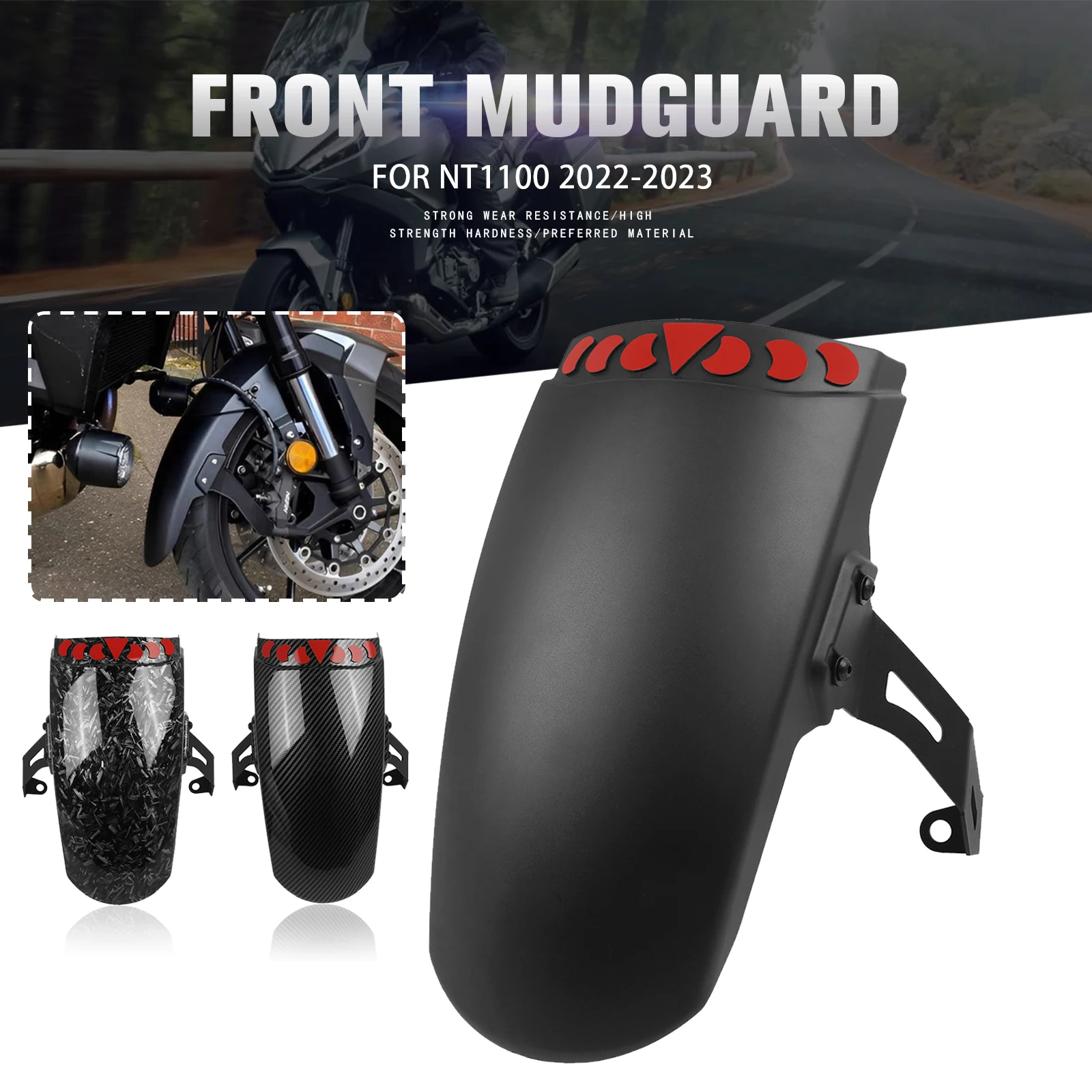 

Front Mudguard NT1100 Extender Extension Fender Bracket For Honda NT 1100 2022 2023 2024 Wheel Mudguards Splash Guard Cover