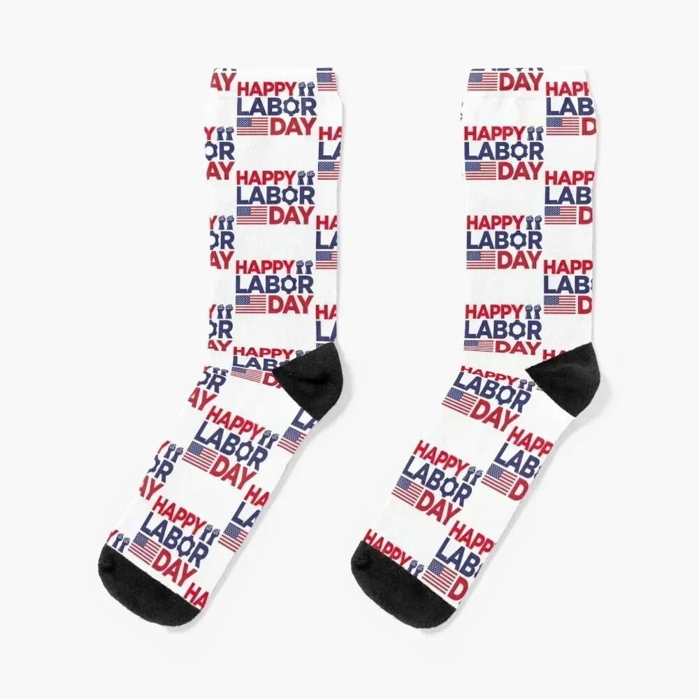 

Happy Labor Day Socks Novelties Soccer Sports Wholesale Women Socks Men's