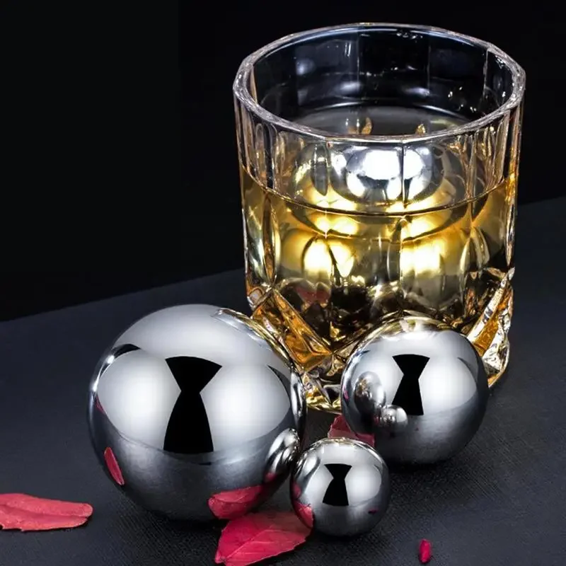 Natural Whiskey Stones Sipping Ice Cube Ball Shape Whisky Stone Rock Cooler For Wedding Gift Favor Christmas Bar Kitchen