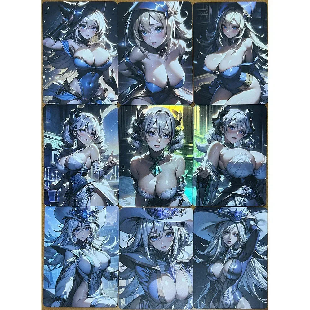 9PC/Set Anime Goddess Tales DIY ACG Makima Albedo Tenten Hyuga Hinata Boys Game Toys Collectible Cards Christmas Birthday Gifts