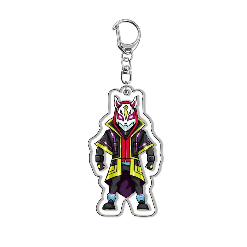 Cartoon Game 6Pcs Fortnite Popular Acrylic Double-sided Keychain Backpack Decoration Accessories Neutral Party Gifts view 5