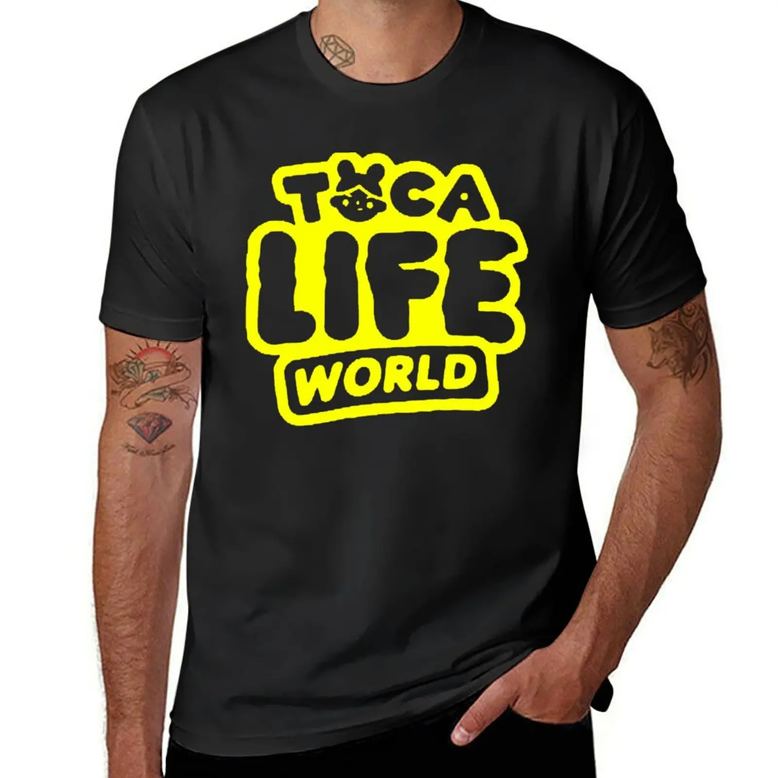 

toca world, toca life design for you BOOOOM T-Shirt quick drying hippie clothes summer clothes Aesthetic clothing Men's clothing