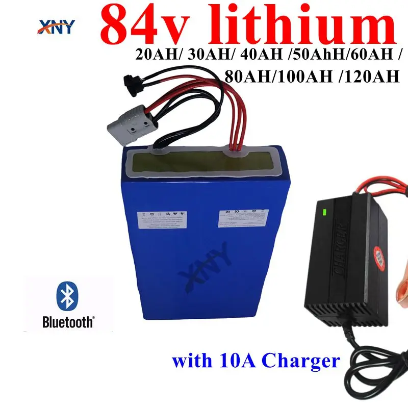 

84V 30Ah 30A 50Ah 80Ah 100Ah 100A 72V 60Ah 60A литий-ионный аккумулятор Bluetooth BMS для 5000w 6000W 8000W мотор тележки для гольфа