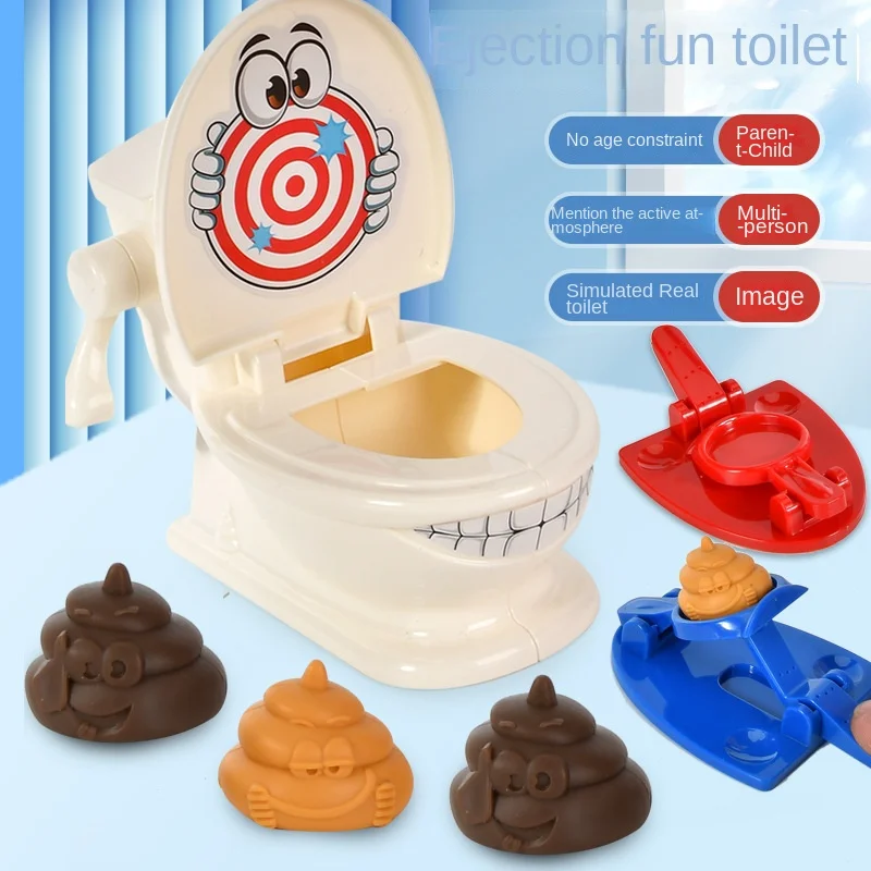 Simulation Toilet Catapult Toilet Toy Double Interactive Toy Desktop Parent-child Game Creative Kill-time Fun