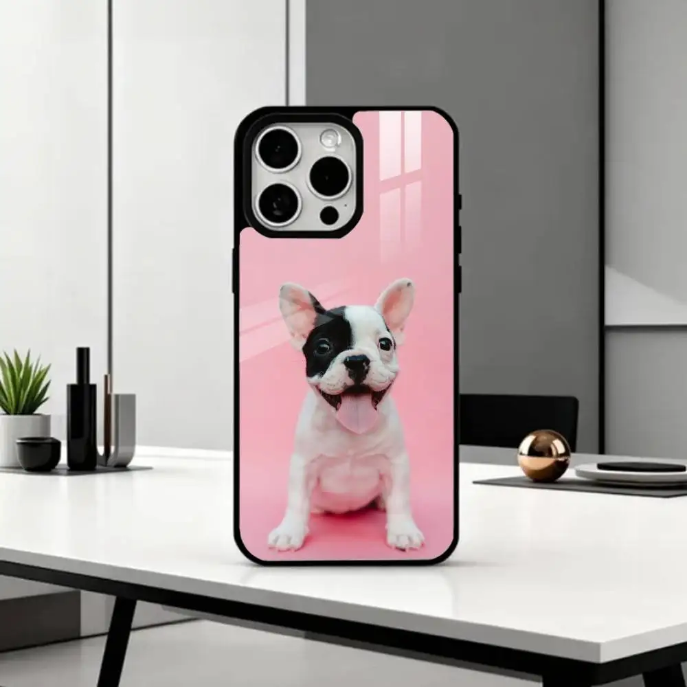 حافظة هاتف لطيفة على شكل بولدوج فرنسي لهاتف آيفون 17,16,15,14,13,12,11 Plus,Pro Max Magnetic للشحن اللاسلكي Magsafe #5