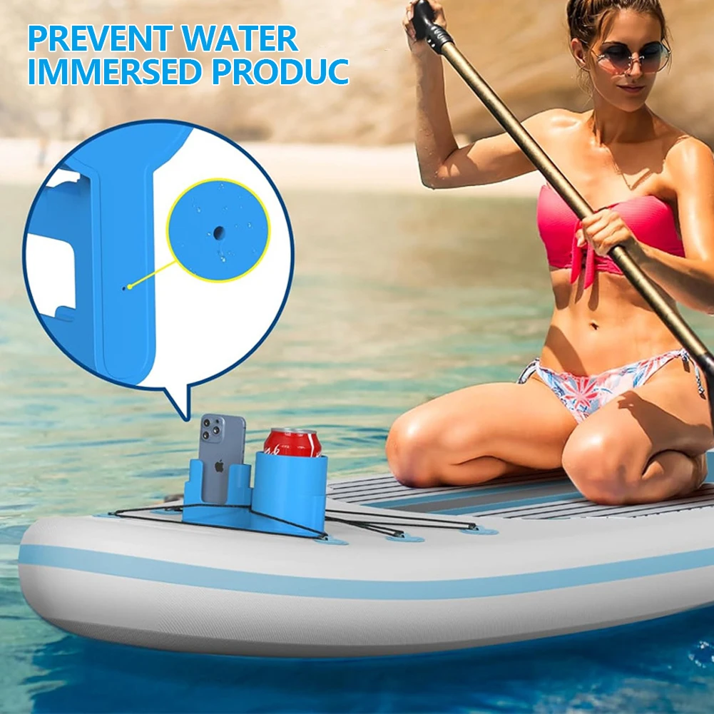 2-in-1 SUP-Becherhalter und Handyhalterung, universelle Paddelboard-Wasserflaschen- und Handyhalterung für aufblasbare SUP-Boards und Kajaks – Detail 3