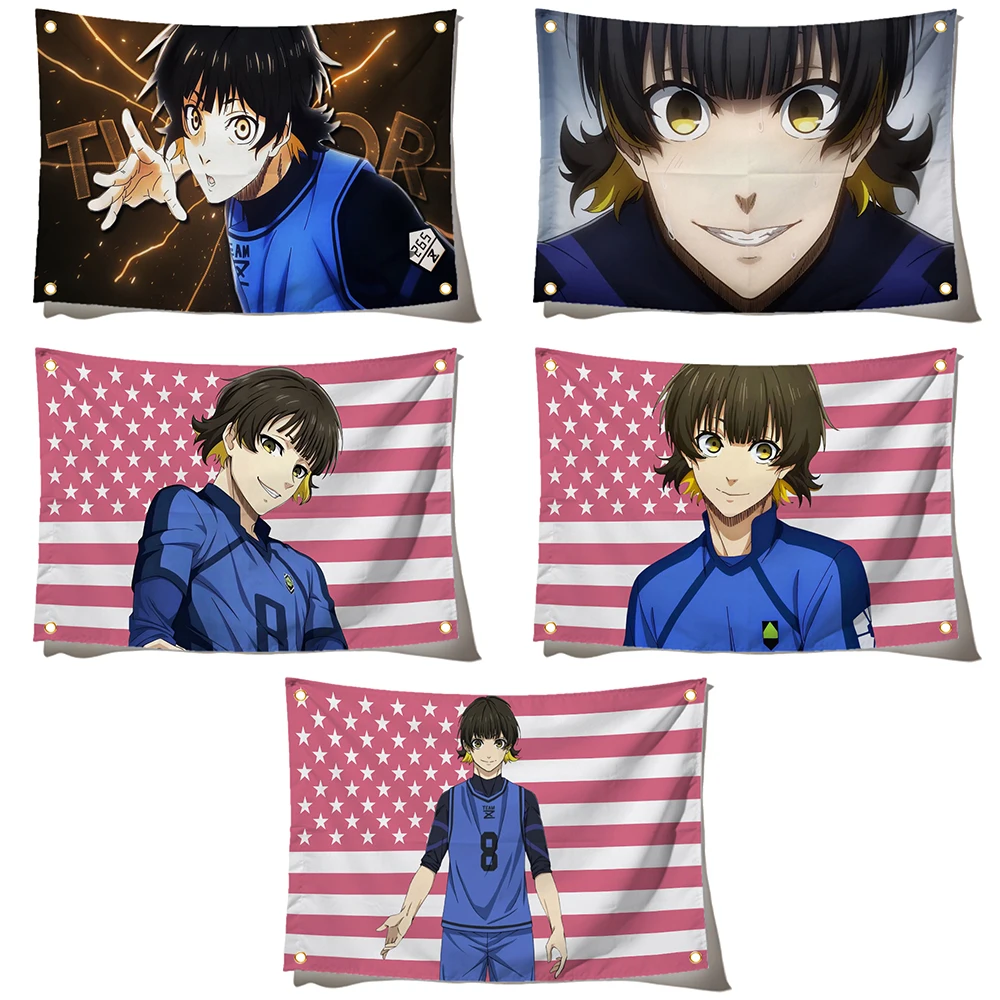 3x5 Feet Bachira Meguru American Flag Anime Flag For Hanging Suitable For Indoor And Outdoor University Dormitory Party Tapestry