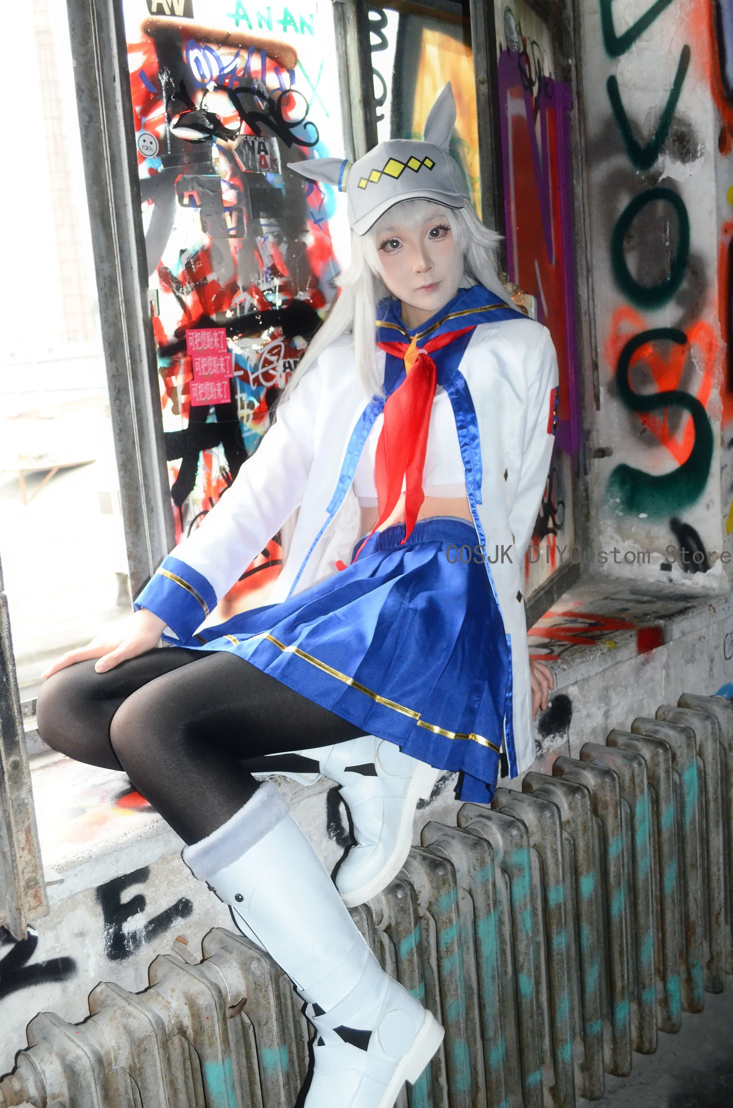 أنيمي Umamusume: جميلة ديربي أوغوري قبعة الأذن بلغت ذروتها قبعة الصيف قبعة الشمس الكرتون قبعة بيسبول الدعائم تأثيري اكسسوارات هالوين #3