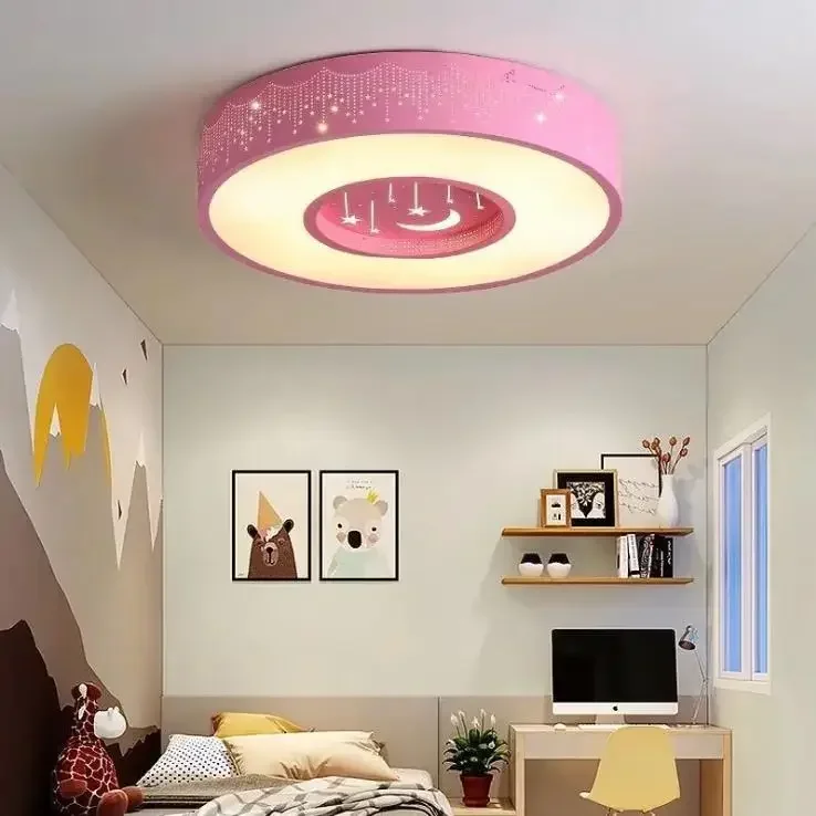 

Cartoon led ceiling lamp warm bedroom children's room boys and girls room lamp creative eye protection iron ceiling lamp