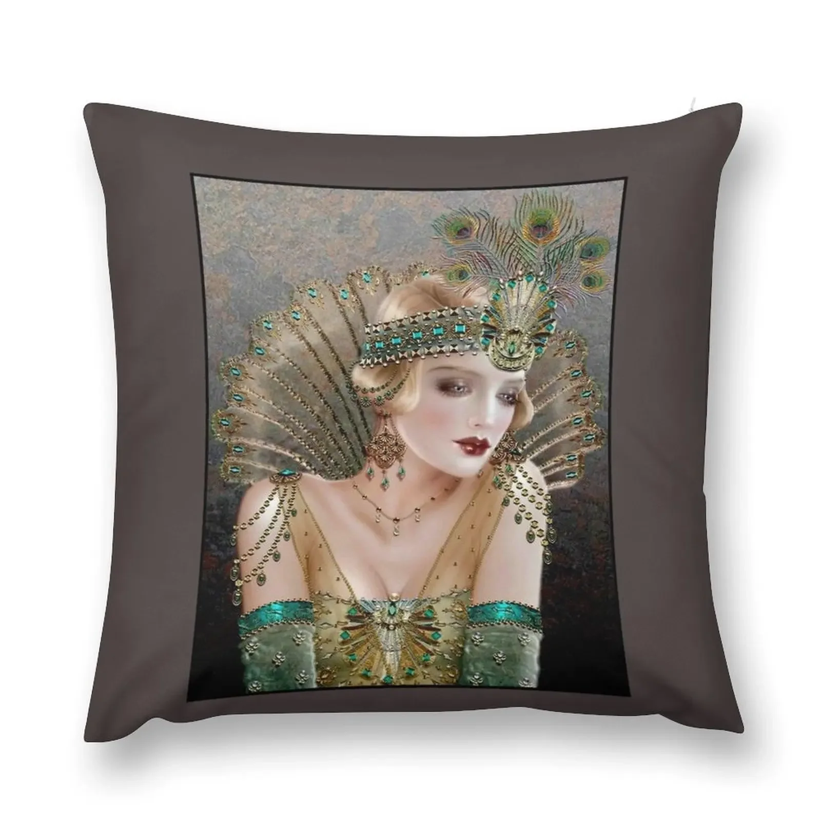 FLAPPER : Vintage 1929 Beautiful Fashion Magazine Advertising Print Throw Pillow Cushions For Children Christmas Covers pillow