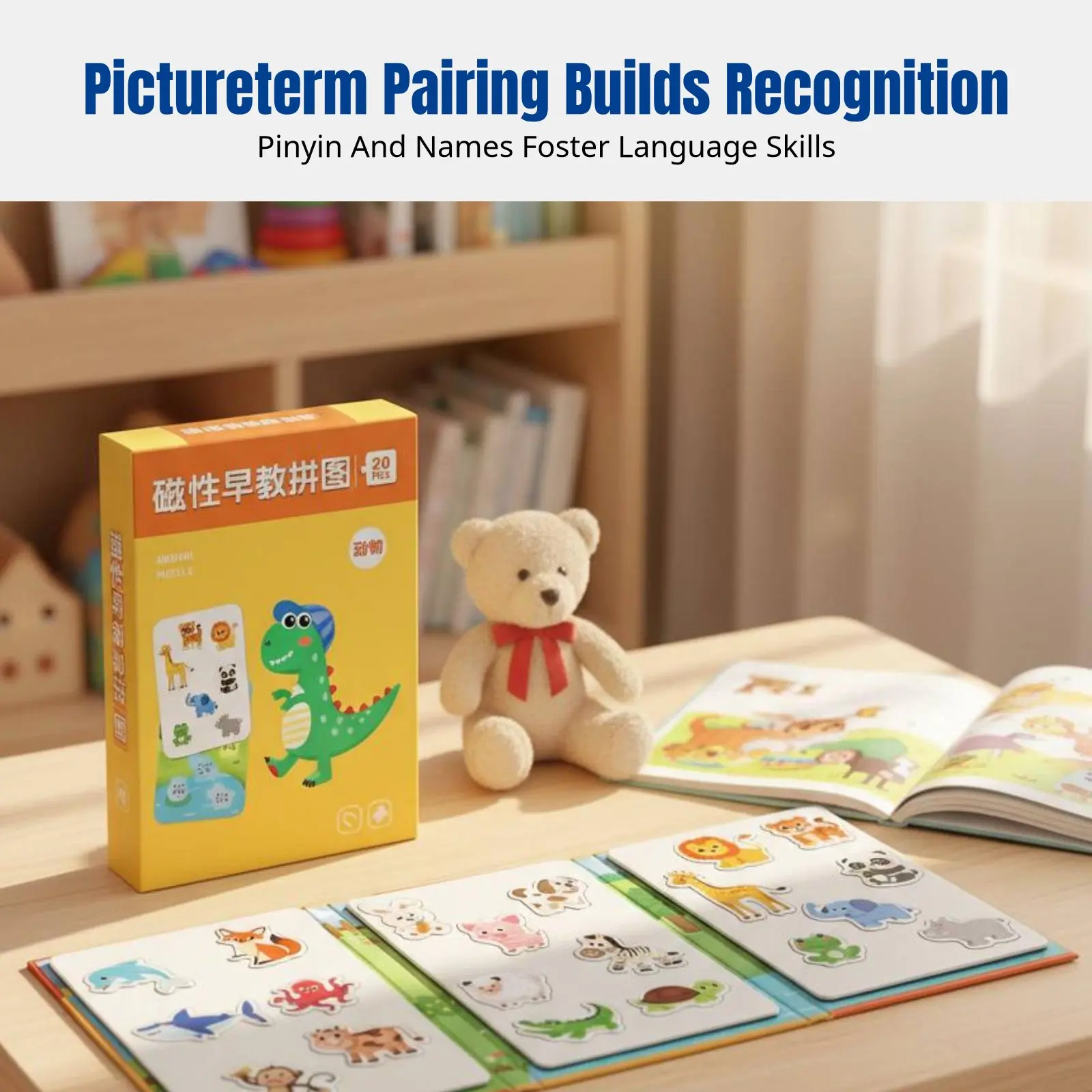 

Mind Game Early Education Toy Infant Cognitive Game Numbers Animals Fruits Transportation Paper Cartoon