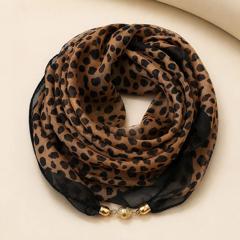 63x63cm Leopard Print Square S - Face Scarf Mask ulasan dan harga