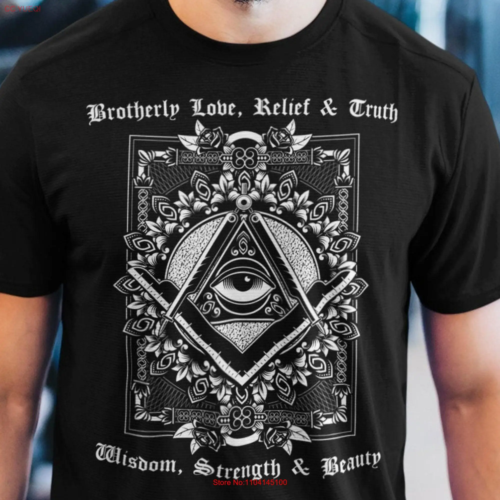 Brotherly love Relief Truth Freemasonry Masonic T Shirt Womens Fit  long or short sleeves