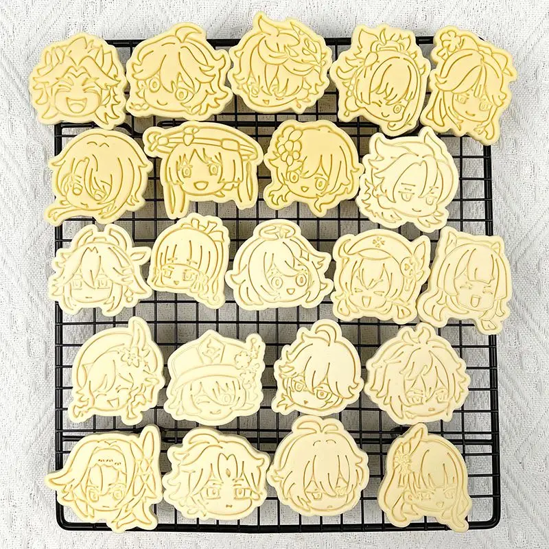 Anime Genshin Impact Cookie Cutters Molds Cookie Stamp Pastry Tools Biscuit Mold for Baking Fondant Cutter Cookie Run 2022 New