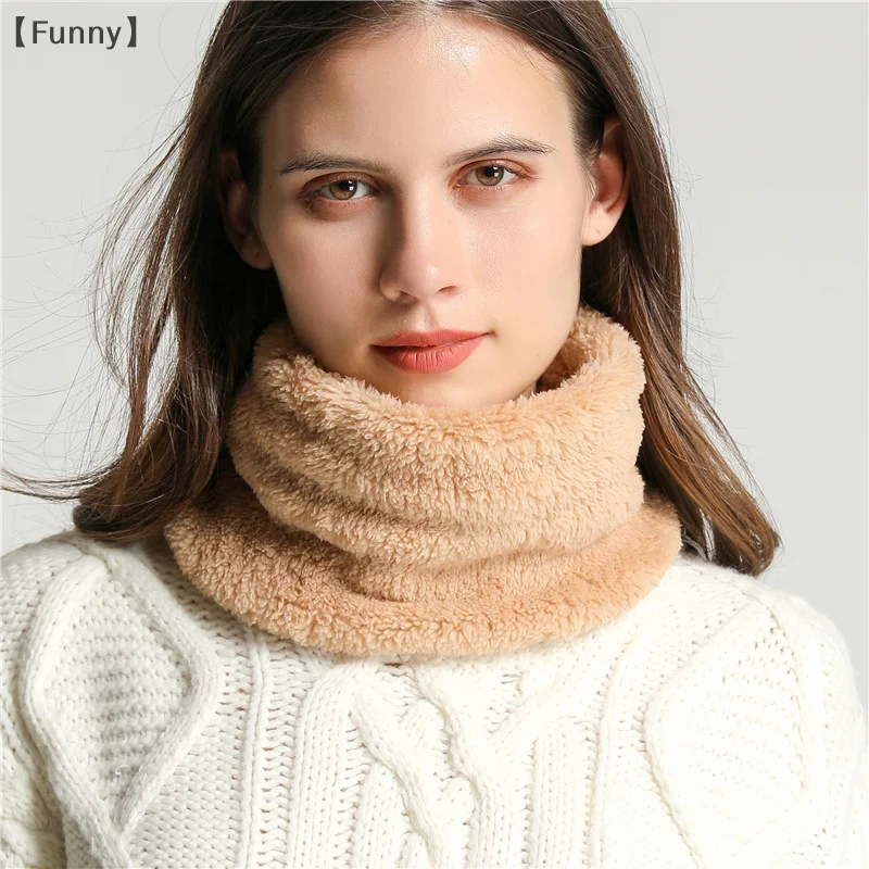 

New Warm Neckerchief Winter Scarf Solid Color Thicken Neck Scarves Skating Running Sport Scarf Full Face Mask Muffler