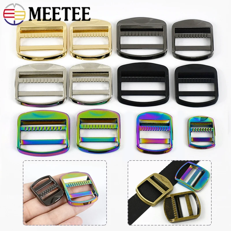 2/4/10Pcs 19-38mm Ladder Lock Slider Metal Buckles Backpack Strap Webbing Clothing Belt Adjust Buckle DIY Hardware Accessories