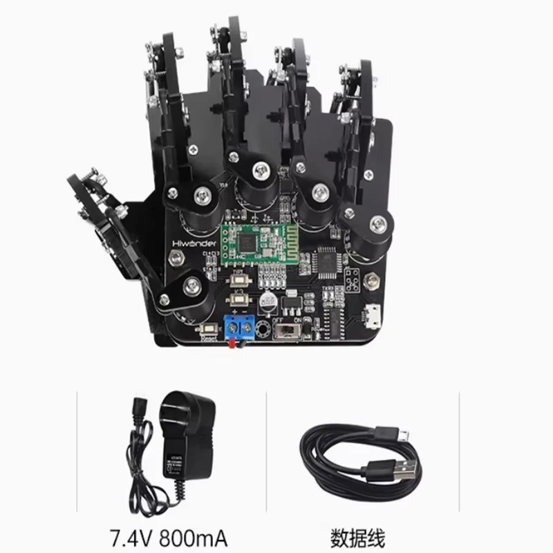 RC Robot Hand Wearable Mechanical Glove Wireless Somatosensory Controller Educational Robot for Programmable Robot Hand Fingers