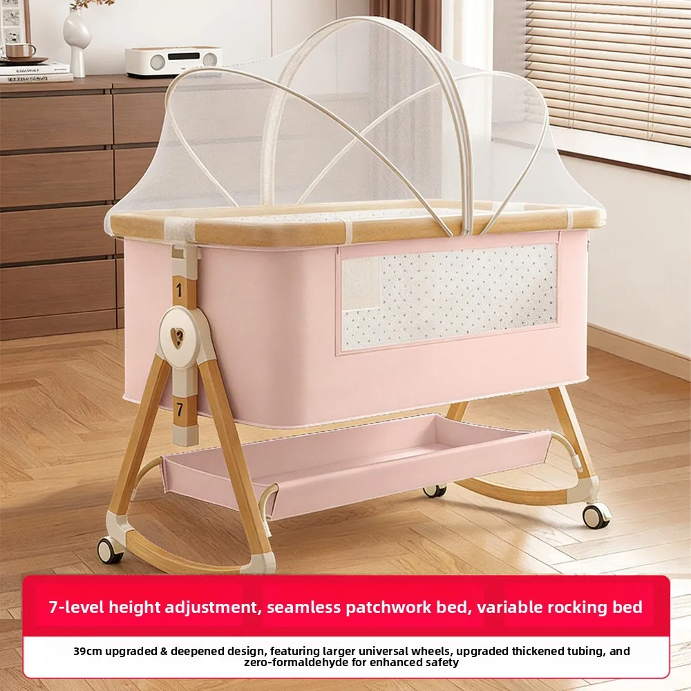 Cuna multifuncional de aleación de aluminio, cuna para bebé, cama portátil plegable para recién nacidos