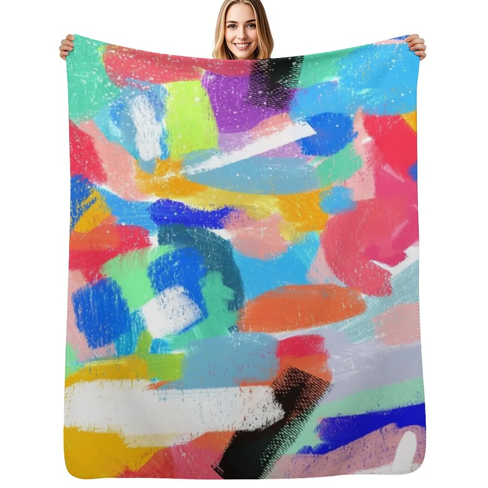 

URBAN Throw Blanket Decorative Sofa Hairy Soft Plush Plaid Luxury St Blankets