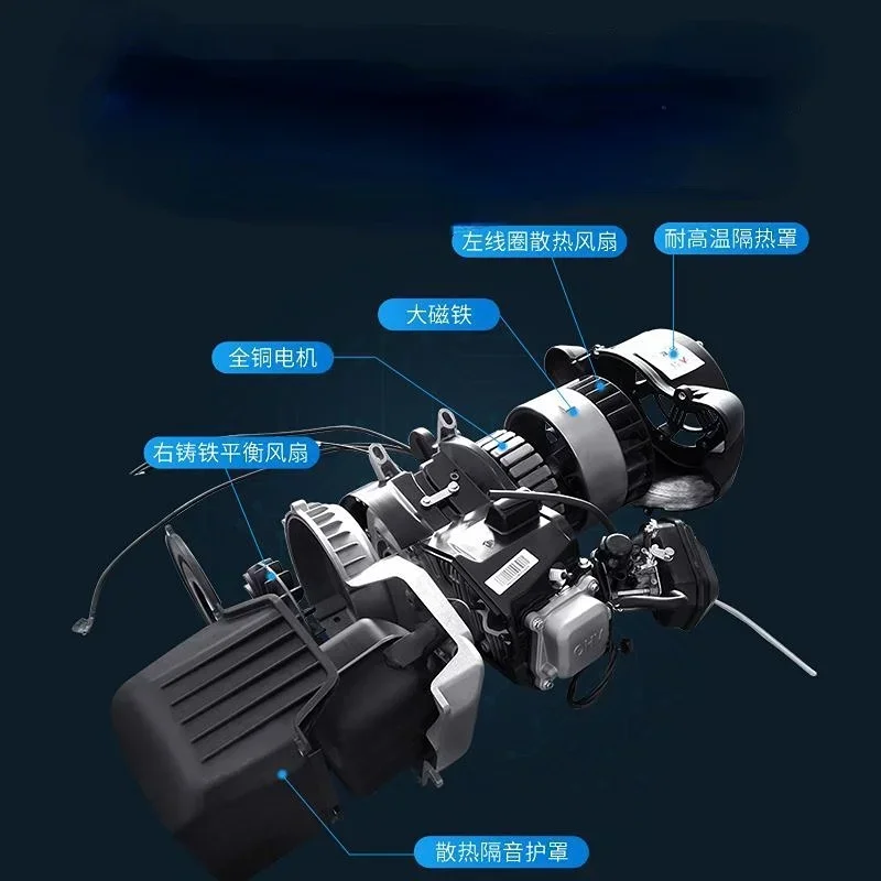 Double Cooling Electric Vehicle Range Extender 60v 72v Electric Vehicle Car Generator Mute Frequency Conversion