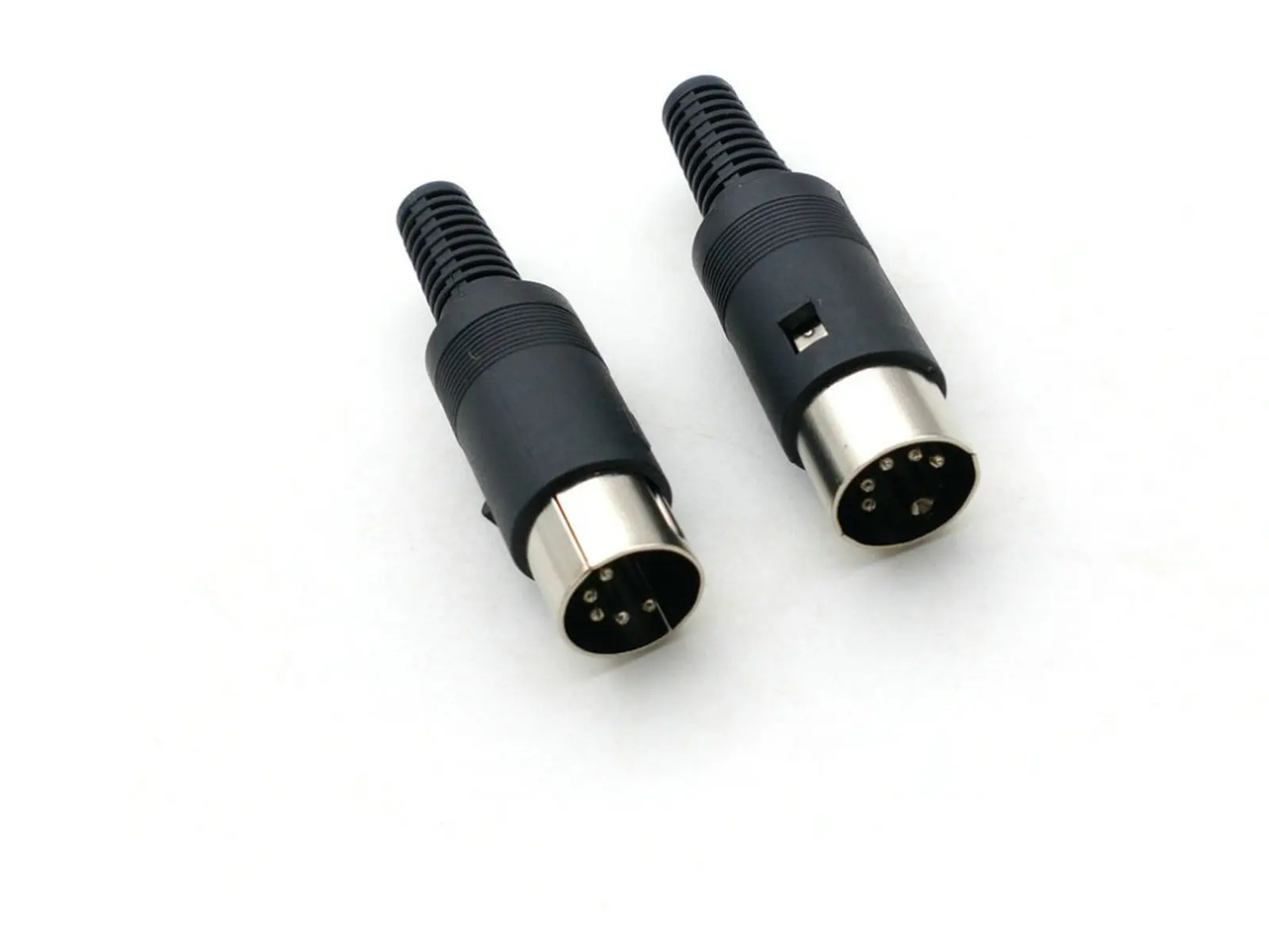 Imagem -02 - Conector de Pinos Din com Cabo Preto de Plástico Macho 200 Peças