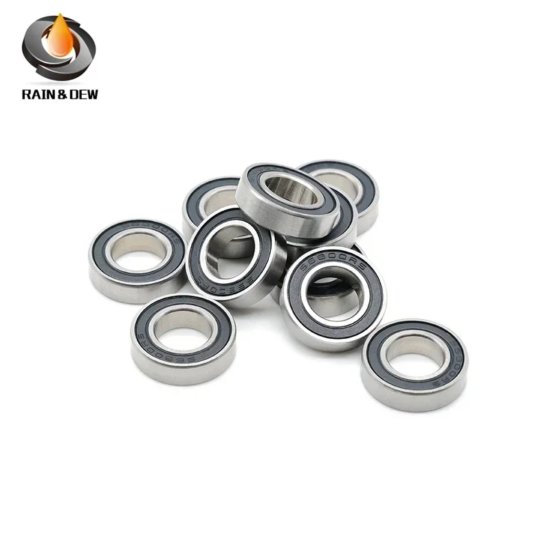 

6800-2RS Bearing 10x19x5 mm ABEC-7 (6Pcs) 10 19 5 6800RS Metric Thin Section Ball Bearings For Bicycle Hub Front Rear Hubs Wheel