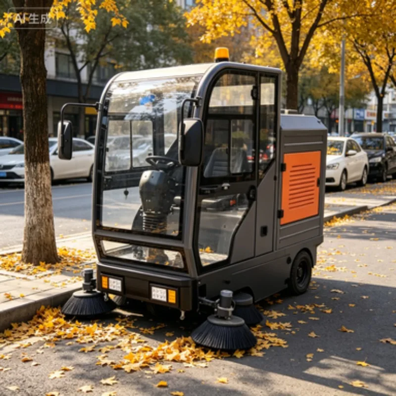 Mini barredora de carreteras versátil con aspiradora a batería para un funcionamiento silencioso y sin humos en instalaciones interiores